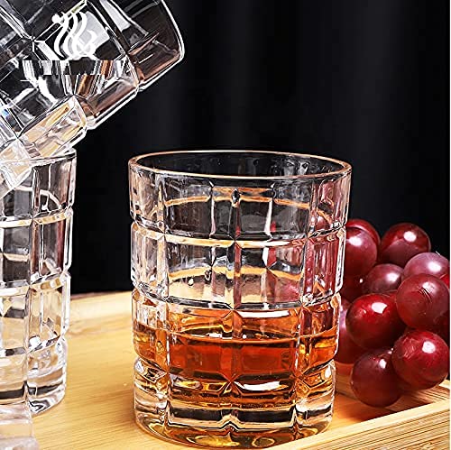 Foresta foresta 7 Piece Whiskey Decanter(1000ml) Sets,Non-Lead Whiskey Decanter with 6 Glasses(300ml),Crystal Bourbon Decanter Set,Scotch Decanter Set with Glasses,Whiskey Decanter Sets for Men  - Image 2