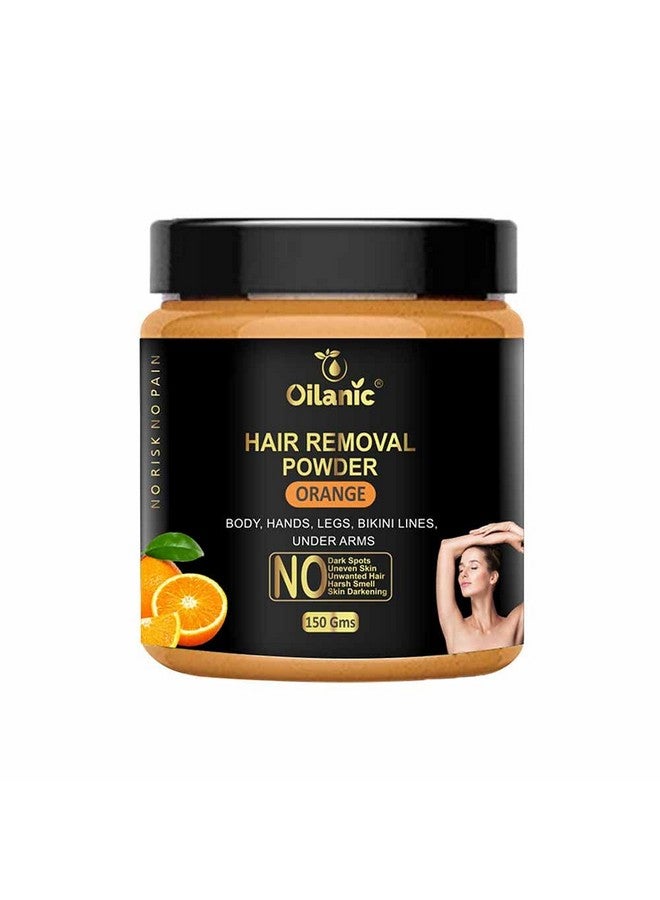 Oilanic Orange Hair Removal Powder for Women and Men (Pack of 1, 150gram)|Powder for Hair Remove Helps Remove Unwanted Hair Removal Powder for Underarms, Legs and Body| - Image 1