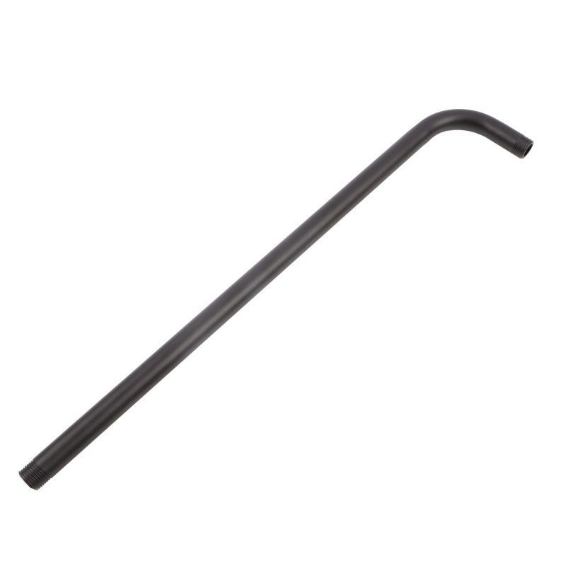 Shower Arm Stainless Steel Shower Head Extension Pipe Bathroom Shower Hardware Accessories Black 52cm - Image 2