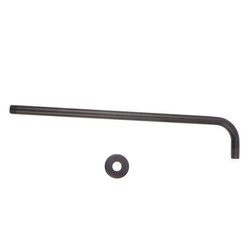 Shower Arm Stainless Steel Shower Head Extension Pipe Bathroom Shower Hardware Accessories Black 52cm - Image 1