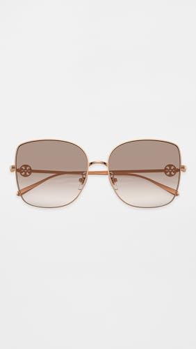 Tory Burch TY6106D 335313 Sunglasses Women's Rose Gold/Light Brown Gradient 60mm - Image 4