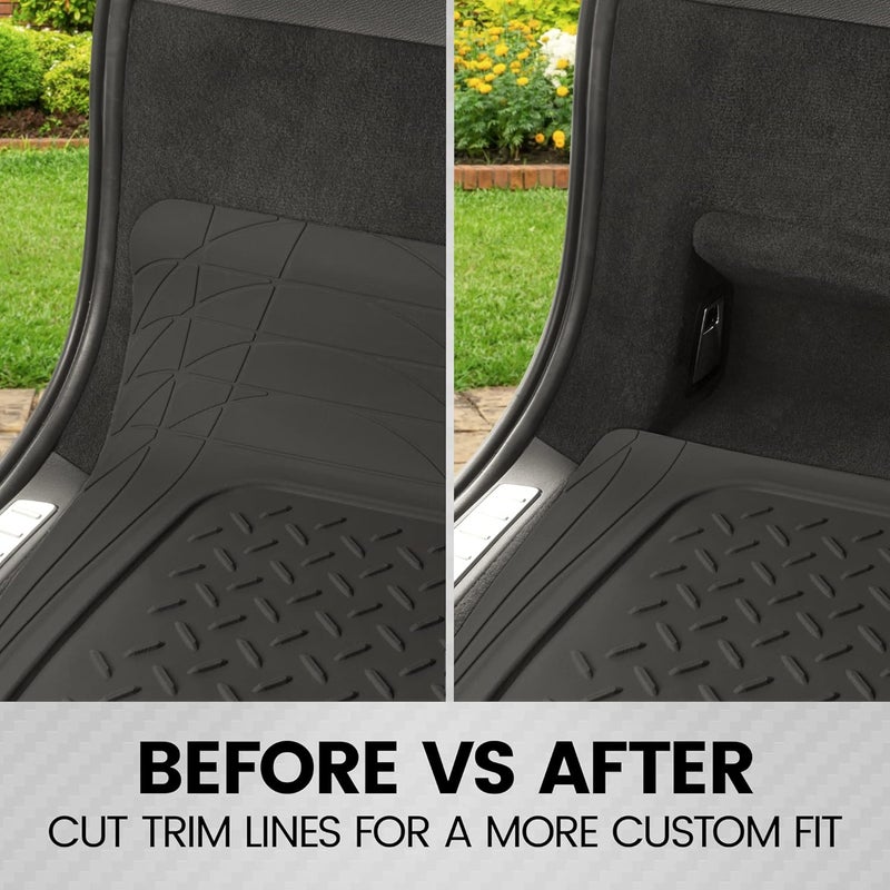 BDK -MT-785 Heavy Duty All Weather Cargo Mat, Trunk Protection to Fit and Durable HD Rubber Protection for Car, SUV, Sedan, Black - Image 5