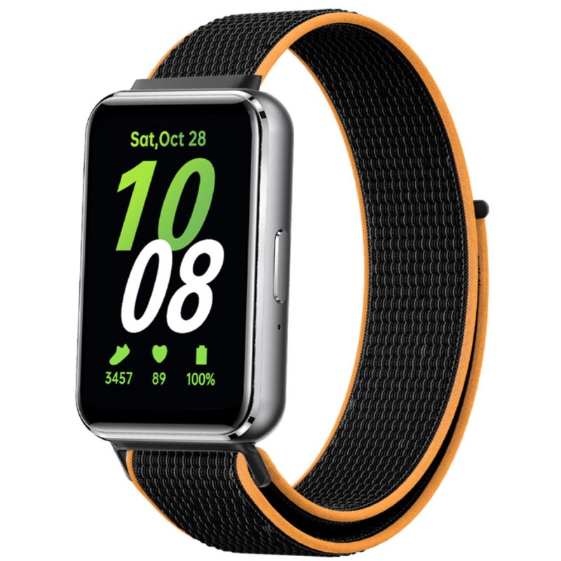 NESLIN Magnetic Nylon Loop Strap Compatible with Samsung Galaxy Fit 3 SM-R390 – Breathable Replacement Band for Men & Women - Image 1