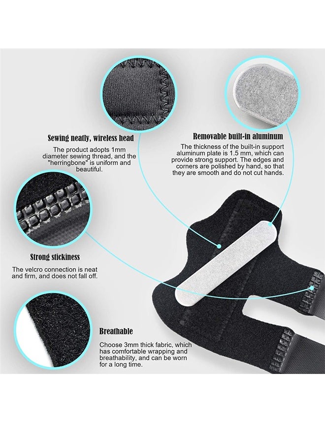 Finger Splint (2 Pack), Universal Finger Straightener, Broken And Trigger Finger Splint, Finger Brace For Arthritis Pain And Support, Relieves Sprains On Middle, Index, Ring, Pinky Finger