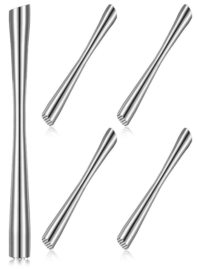 Baderke مجموعة أدوات خلط المشروبات من الفولاذ المقاوم للصدأ من بادركي، 4 قطع، لتحضير الكوكتيلات والمشروبات، مقاس 10.2 بوصة، تتضمن مدقة فواكه، عصا خلط، وكسارة ثلج، وإكسسوارات للحفلات المنزلية. - Image 1