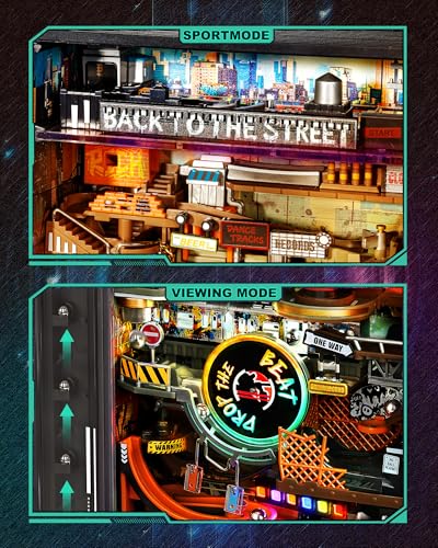 ROKR Marble Run Mechanical 3D Puzzles for Adults Teens DIY Miniature Model Building Kit Parallel World HipHop Street MR03S - Image 5