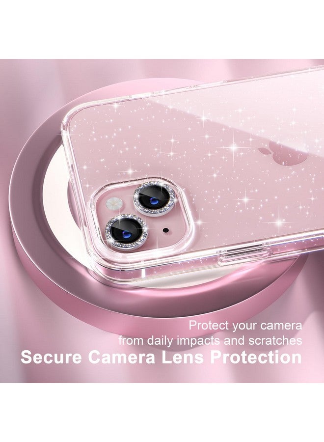 Choiche Compatible for iPhone 15 Plus Case, Women Cute Clear Glitter Bling Sparkly Case, [2 x Diamond Camera Lens Protectors] [2 x Tempered Glass Screen Protectors] 6.7-inch (Glitter Clear) - Image 3