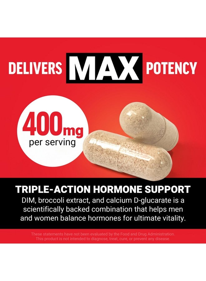 Force Factor فورس فاكتور DIM ماكس، مكمل DIM 400 ملغ، توازن الاستروجين للنساء والرجال، قوة إضافية لحب الشباب الهرموني، الأيض، انقطاع الطمث، متلازمة المبيض المتعدد الكيسات، دايندوليلميثان، امتصاص ممتاز، 60 كبسولة - Image 4