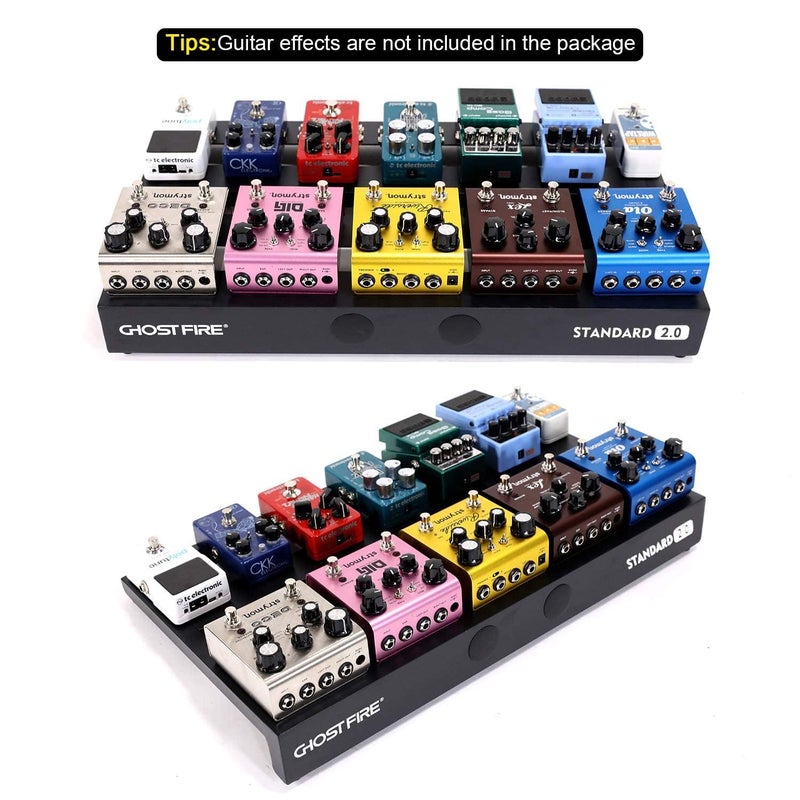 GHOSTFIRE Ghost Fire Guitar Pedal Board Aluminum Alloy 3.3lb Effect Pedalboard 22''x12.5''with Carry Bag,V series (V-STANDARD 2.0) - Image 5