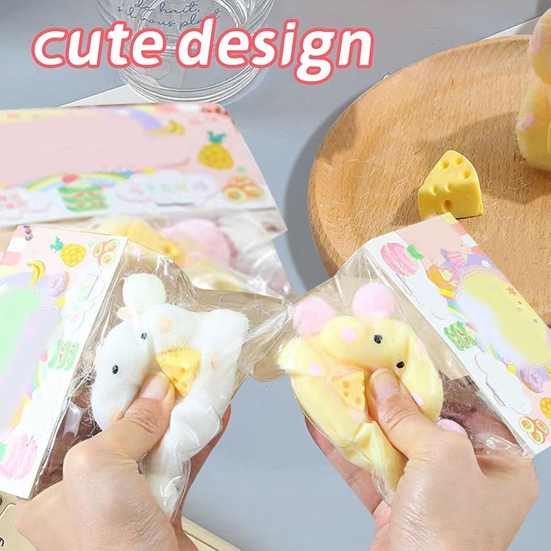 JIACAI 2pcs Squishy Hamster, Soft Hamster Stress Relief Toys, Fidget Squezze Toys Hamster for Kids & Adult Squishies Squeeze Toys for Children  Party Favor Gift - Image 4