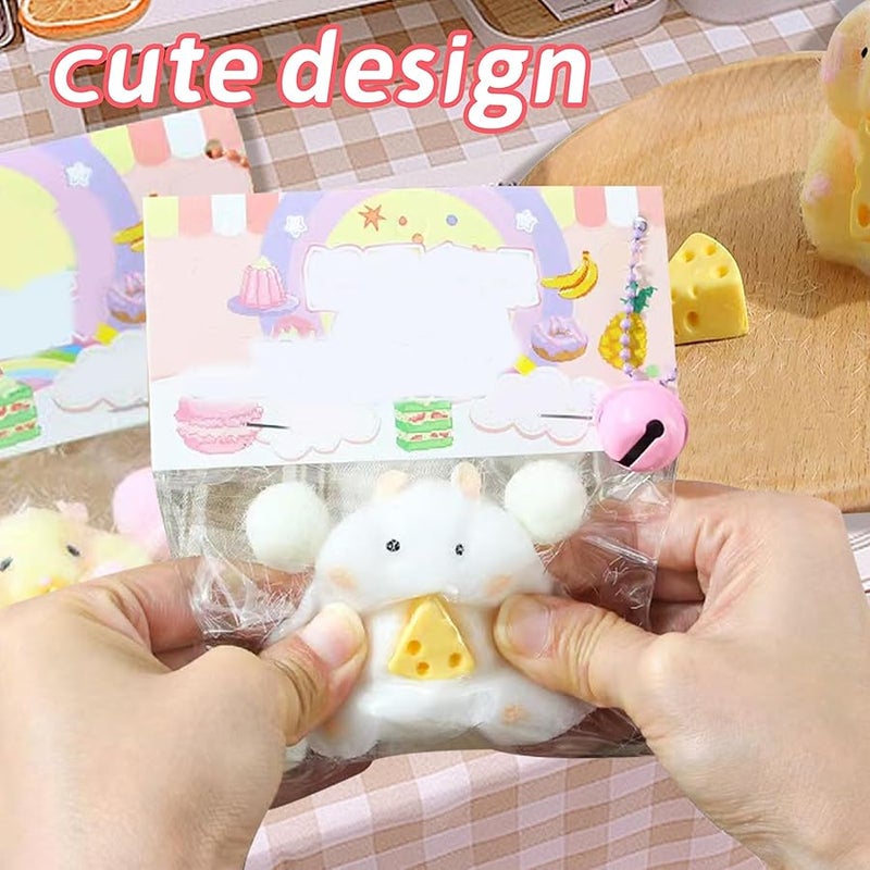 JIACAI 2pcs Squishy Hamster, Soft Hamster Stress Relief Toys, Fidget Squezze Toys Hamster for Kids & Adult Squishies Squeeze Toys for Children  Party Favor Gift - Image 5