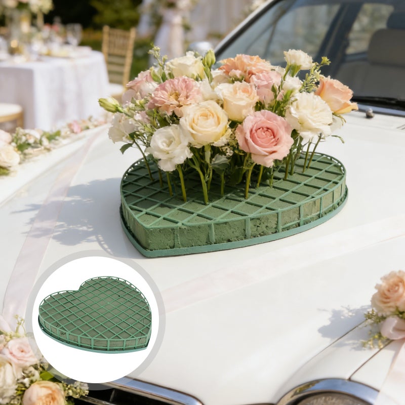 🚗 ترتيب زهور للسيارة الزفافي بتصميم بسيط مع ممتازة على امتصاص الماء - Image 1