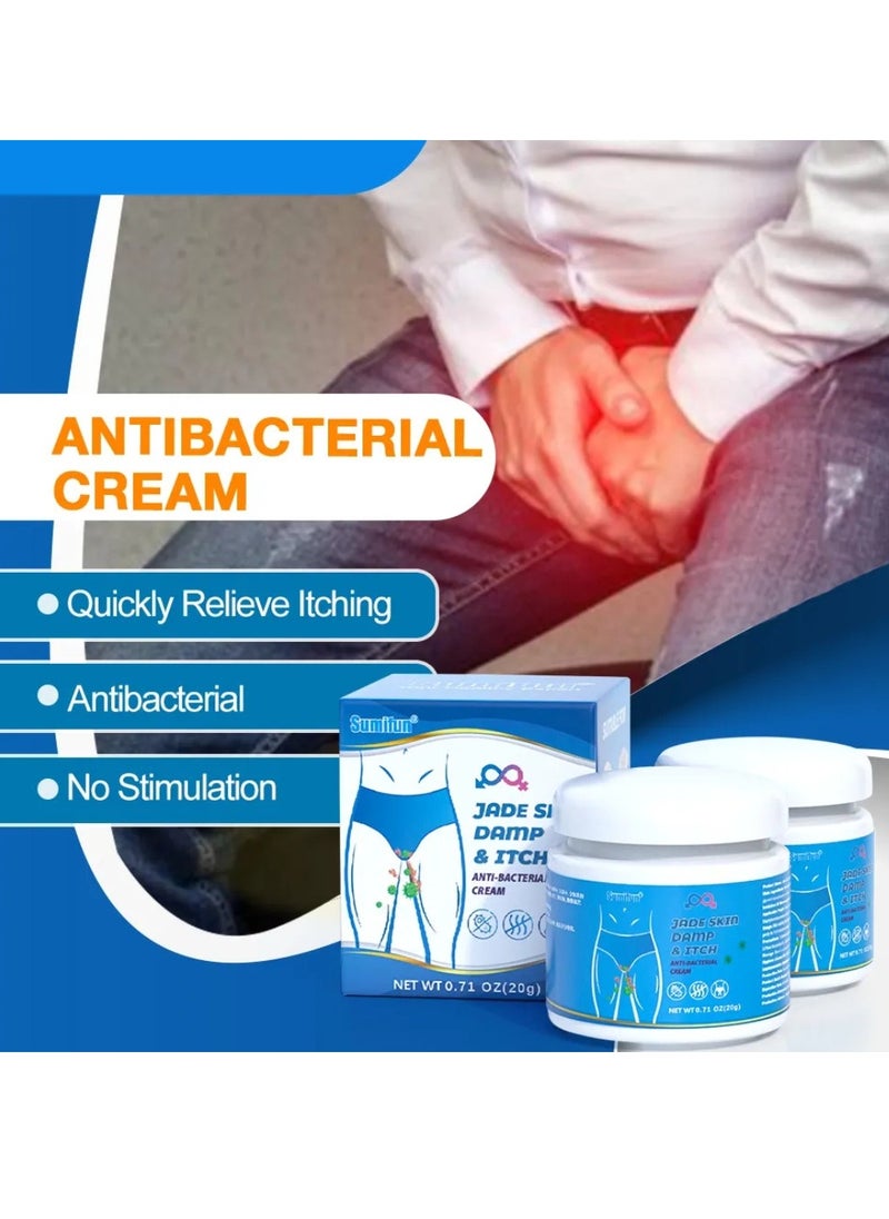 Sumifun - Jade Skin Damp and Itch Anti Bacterial Cream Itching Cream for the Private Part of Men Anti Itching Cream for Skin Against Itching External Use Man Private Care Antibacterial Body Cream 20g - Image 1