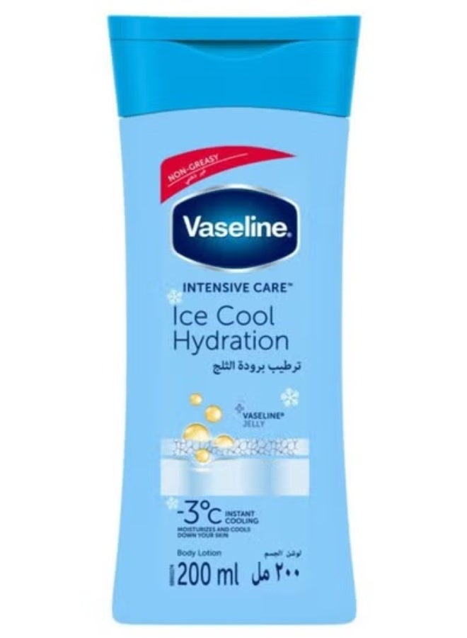 Vaseline Intensive Care Ice Cool Hydration Lotion, 200 ml PLUS Vaseline Intensive Care Cocoa Radiant Body Gel Oil 120Ml - Image 3