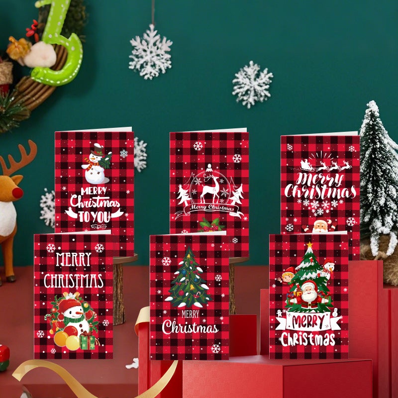 Christmas Card English Ins Style Folded With Envelope Holiday Diy Handwritten Blessing Christmas Greeting Card - Image 5