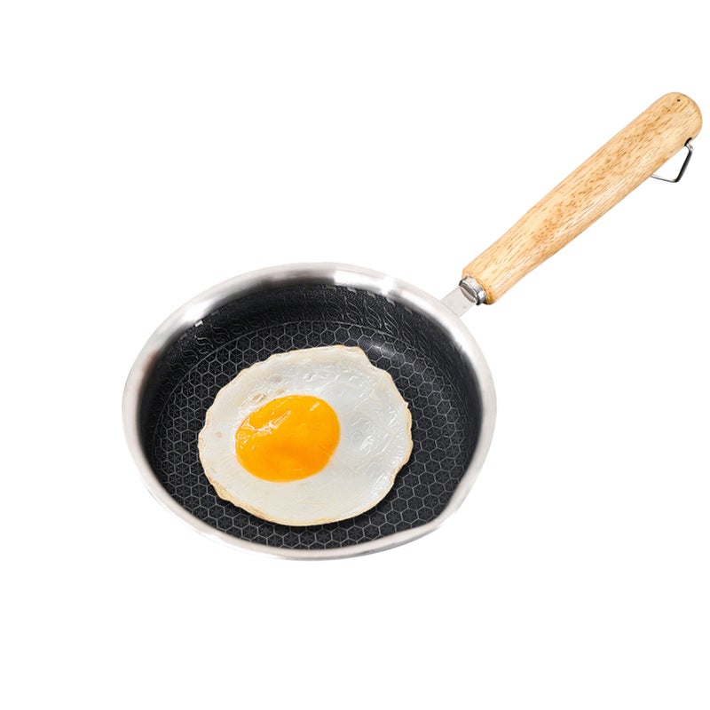 Non Stick Frying Pan 16 X 16 X 4.6cm Drip-free Pour Spout Design - Long-lasting Physical Suspension Nonstick Technology Small Frying Pan for Home Kitchen, All Stoves - Image 5