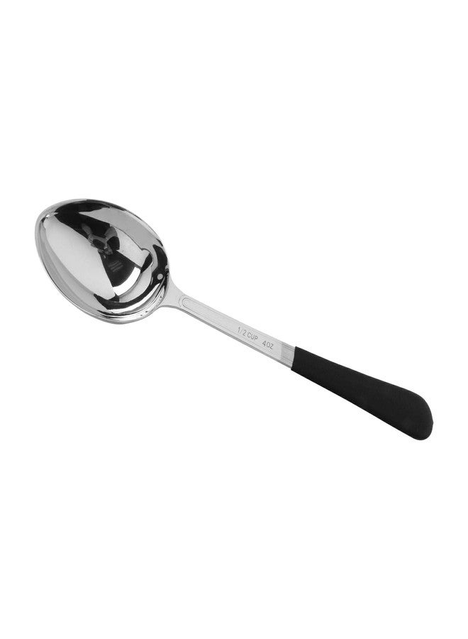 Get G.E.T. BSRIM-31 4 oz. (1/2 Cup) Portion Control Solid Serving Spoon, Stainless Steel, Dishwasher Safe Serving Utensils - Image 4