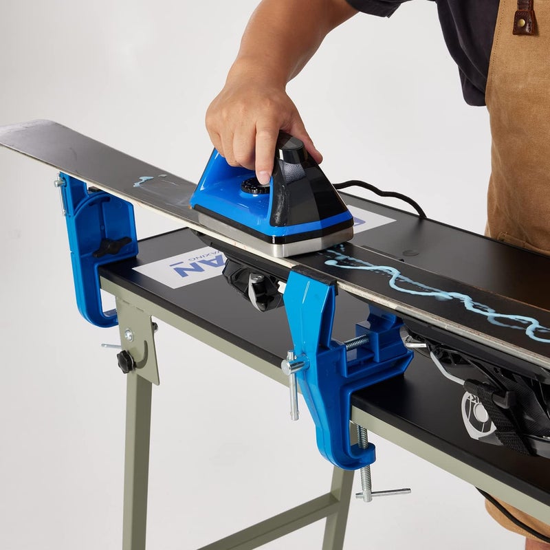 XCMAN All Metal Alpine Ski Vise For Ski Tuning and Waxing Adjustable Angle and Height Durable and Stable - Jaw opens up to 100mm - Image 2