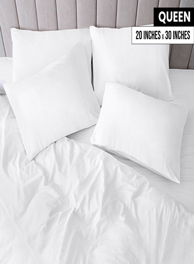 Utopia Bedding Queen Pillow Cases - 4 Pack - Envelope Closure - Soft Brushed Microfiber Fabric - Shrinkage and Fade Resistant Pillow Covers Queen Size 20 X 30 Inches (Queen, White) - Image 2