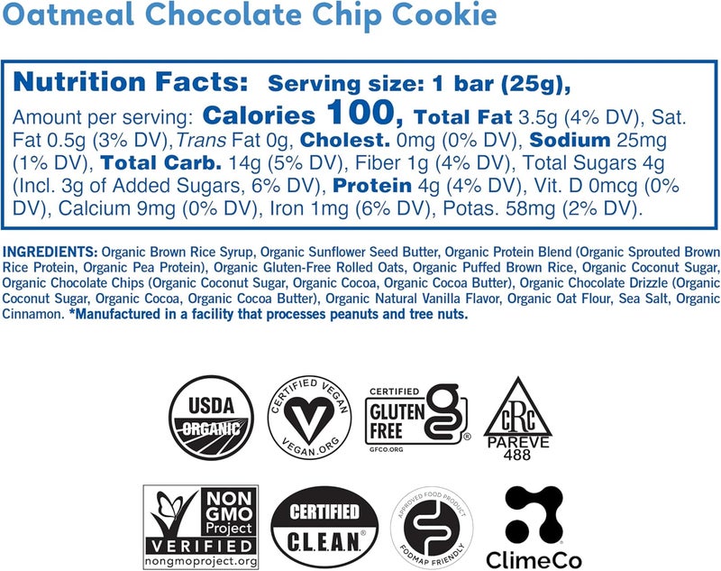 GoMacro Kids MacroBar Oatmeal Chocolate Chip Cookie - Image 2