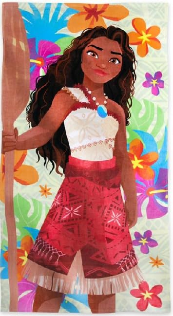 DISNEY STORE Official Moana Kids Bath Towel Soft  Absorbent Beach Towels 100 Cotton Pool Towel 29 by 59 Inches Highly Absorbent Bath Towels for Bathroom