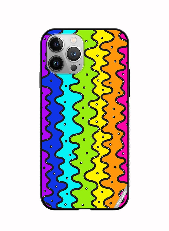 VR CREATIVE Protective Case Cover For Apple iPhone 12 Pro Max Color Strip Design Multicolour - Image 1