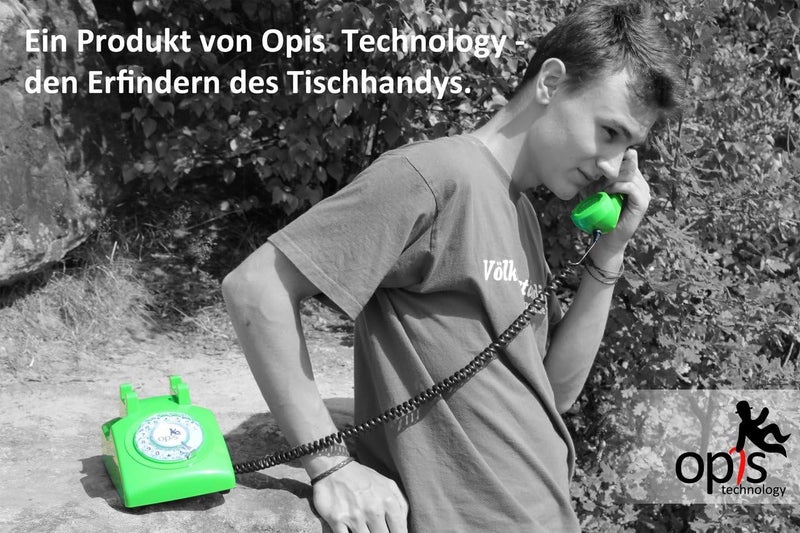 Opis Technology Opis 60s Micro: Retro Telephone Handset for Mobile Phone with USB-C Adapter as Retro Headset for Android Smartphones and iPhone 15 and Later in Green - Image 5