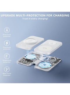 Generic Travel Portable Charger iPhone u0026 Watch Wireless Fast Charging Station: Charging Pad for Apple Devices iPhone 16 15 14 13 12 Pro Max Plus - iWatch Series u0026 Airpods 3 2 Pro  - Image 5