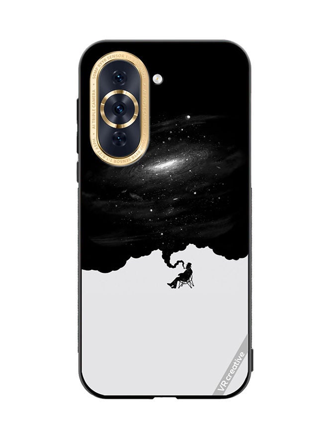 VR CREATIVE غطاء حماية لهاتف هواوي نوفا 10 بتصميم تجريدي باللونين الأسود والأبيض متعدد الألوان - Image 1