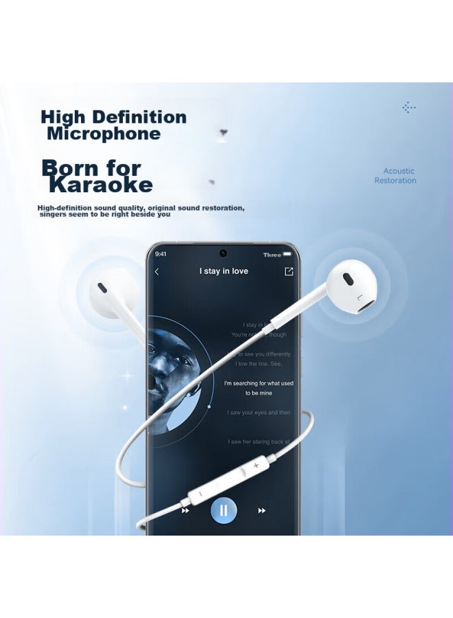 Kovol Wired In-ear Headphones Compatible With Apple, Huawei, Vivo, Xiaomi, Oppo, Redmi, Honor, Android, 3.5mm Round Plug For Computer Gaming And Karaoke - Image 4