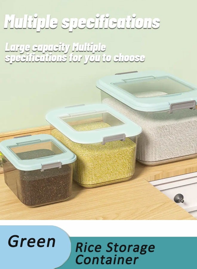 Arabest Rice Storage Container, Household Rice Barrel, Clear Plastic Grain barrel1 PC(7.5kg/12.5kg/17.5kg) with sending measuring cups,Kitchen multifunctional grain container  - Image 1