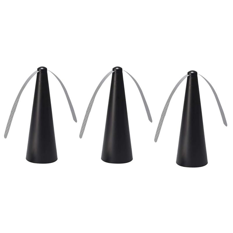 Fly Repellent Fan: 3PCS PP & ABS Material 360° Adjustable Neck - Chemical-Free Insect Repelling Foldable Table Fan for Outdoor Indoor BBQs Events Camping Picnics - Image 1