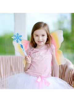 GNAFOTU Star Fairy Wands, Light Up Frozen Snowflake Wand with Sound(Motion Sensitive) Magic Toy for Kids Girls Princess Birthday Party Costume Accessories 2 Pieces Blue & Pink  - Image 2