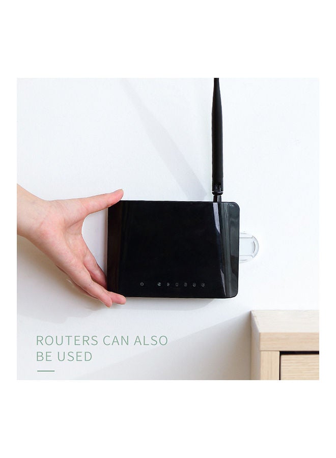 NIBEMINENT Self Adhesive Wall Socket Hook White 51.00x0.70x40.00cm - Image 2