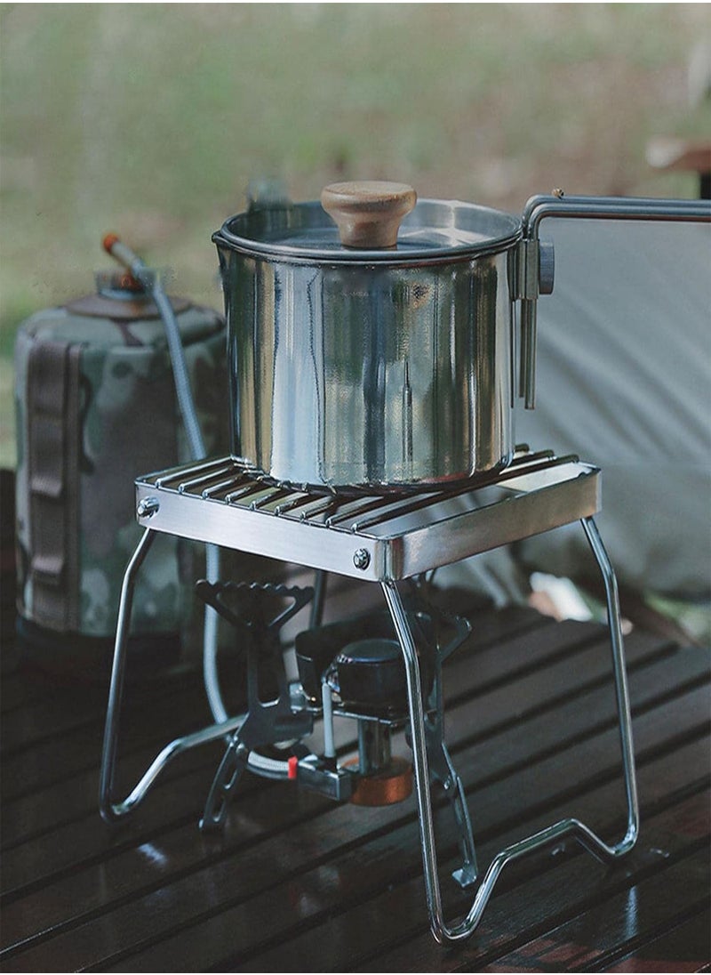 GGOOT Campfire Stand | Camping Gear | 304 Stainless Steel Grate Camping Stove Portable Camping Hiking Fire Pit and Survival Stove Rocket Stove Backpacking Stove Potable Stoves  - Image 2