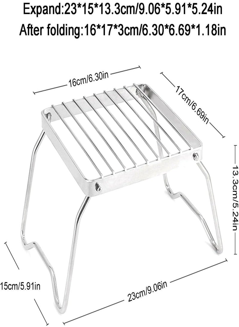 GGOOT Campfire Stand | Camping Gear | 304 Stainless Steel Grate Camping Stove Portable Camping Hiking Fire Pit and Survival Stove Rocket Stove Backpacking Stove Potable Stoves  - Image 4
