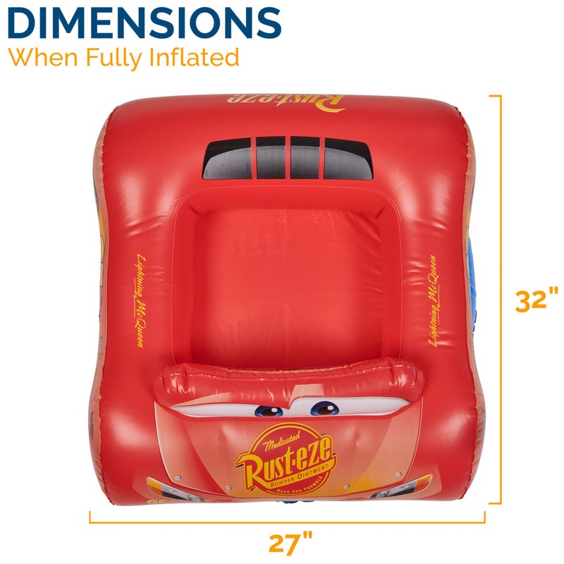 Swimways Disney Pixar Cars Inflatable Water Boat Vehicle, Inflatable Pool Floats and Kids Pool Toys, Cars Pool Party Supplies for Kids Aged 3 & Up - Image 3