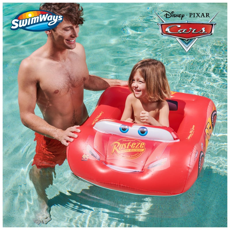 Swimways Disney Pixar Cars Inflatable Water Boat Vehicle, Inflatable Pool Floats and Kids Pool Toys, Cars Pool Party Supplies for Kids Aged 3 & Up - Image 2