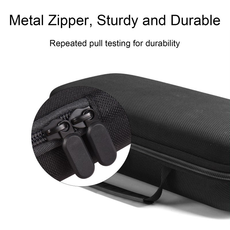 Microphone Case Portable Lightweight Oxford Fabric Water-Resistant - Large Capacity Storage for Wireless Receivers Transmitters Charging Cables - Mic Storage Box with Foam Padding for Microphones - Image 3