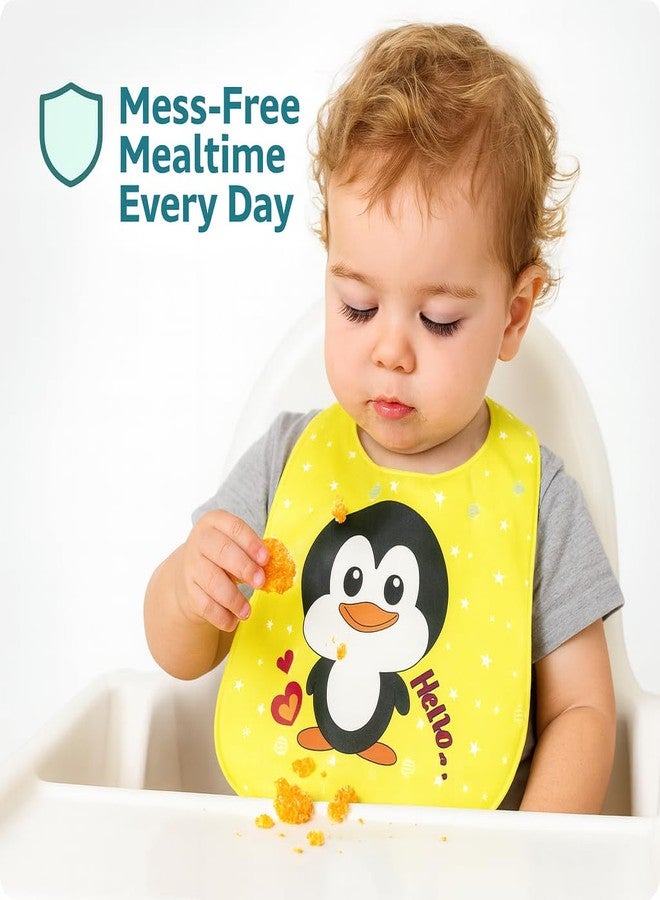 KIDDOLANE Convertible Baby Bib with Food Catcher (Pack of 2) - Waterproof Apron for Baby Feeding | Bib for Baby 1-3 Years | Easy to Clean Feeding Bib for Babies & Toddlers - Image 5