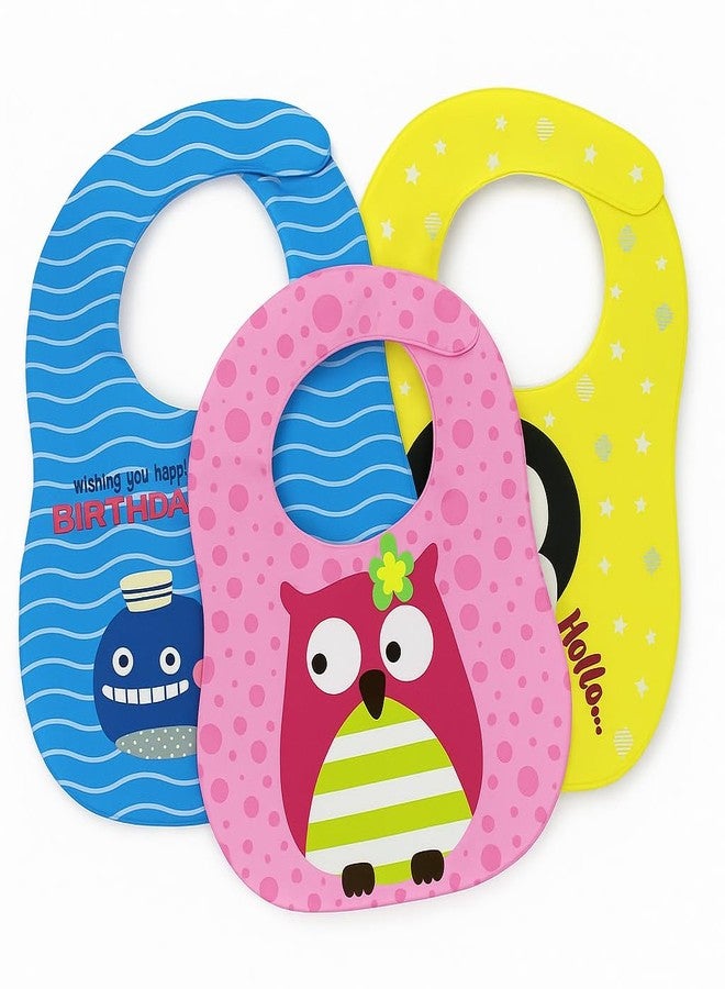 KIDDOLANE Convertible Baby Bib with Food Catcher (Pack of 2) - Waterproof Apron for Baby Feeding | Bib for Baby 1-3 Years | Easy to Clean Feeding Bib for Babies & Toddlers - Image 1