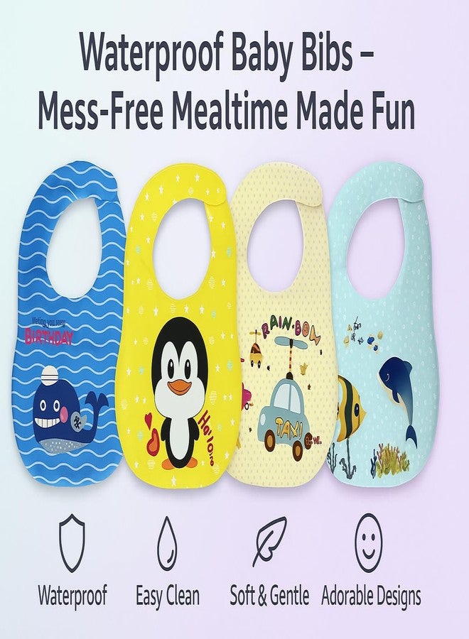 KIDDOLANE Convertible Baby Bib with Food Catcher (Pack of 2) - Waterproof Apron for Baby Feeding | Bib for Baby 1-3 Years | Easy to Clean Feeding Bib for Babies & Toddlers - Image 4