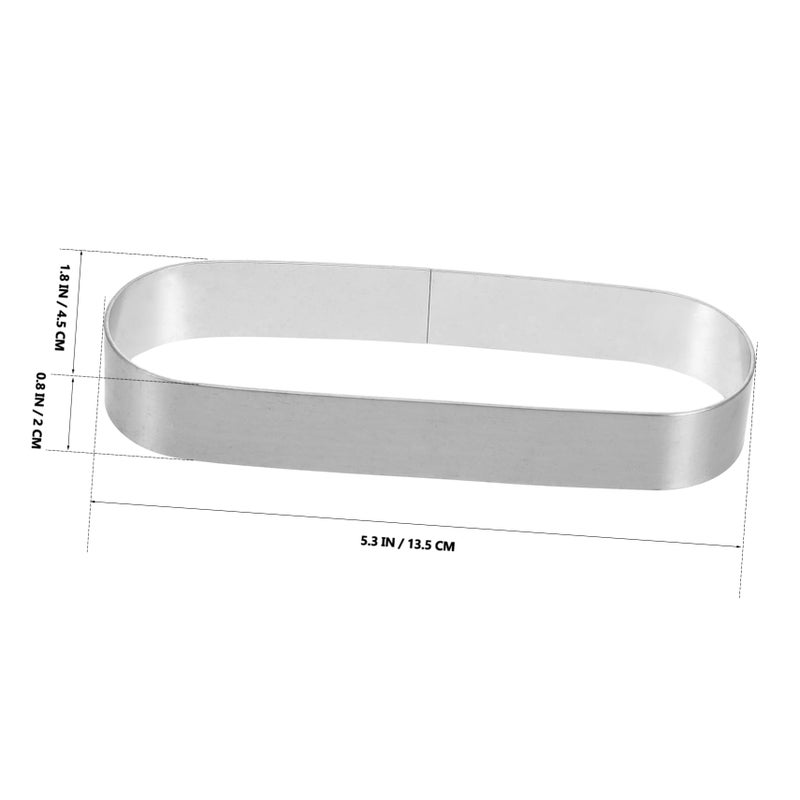 Oval Tart Ring Mold Stainless Steel Baking Pastry Mousse Cake Mold - Image 3