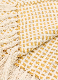 housethis Girnar Throw (Yellow) (130X150cm) | Machine Washable | 100% Cotton  - Image 2