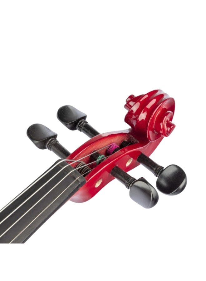 فيينا كمان كهربائي Vhienna VH E01VO44NT – بالحجم الكامل 4/4، جسم من ABS، لوحة أصابع من الأبنوس، لمسة نهائية طبيعية مع حقيبة وقوس وسماعات وإكسسوارات - Image 4