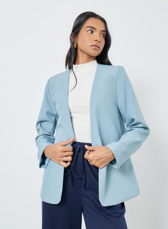 Take Two Solid Front Open Regular Fit Blazer - Image 3