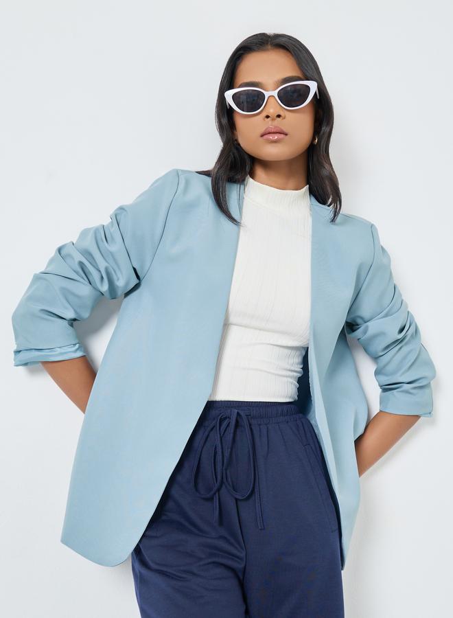 Take Two Solid Front Open Regular Fit Blazer - Image 1