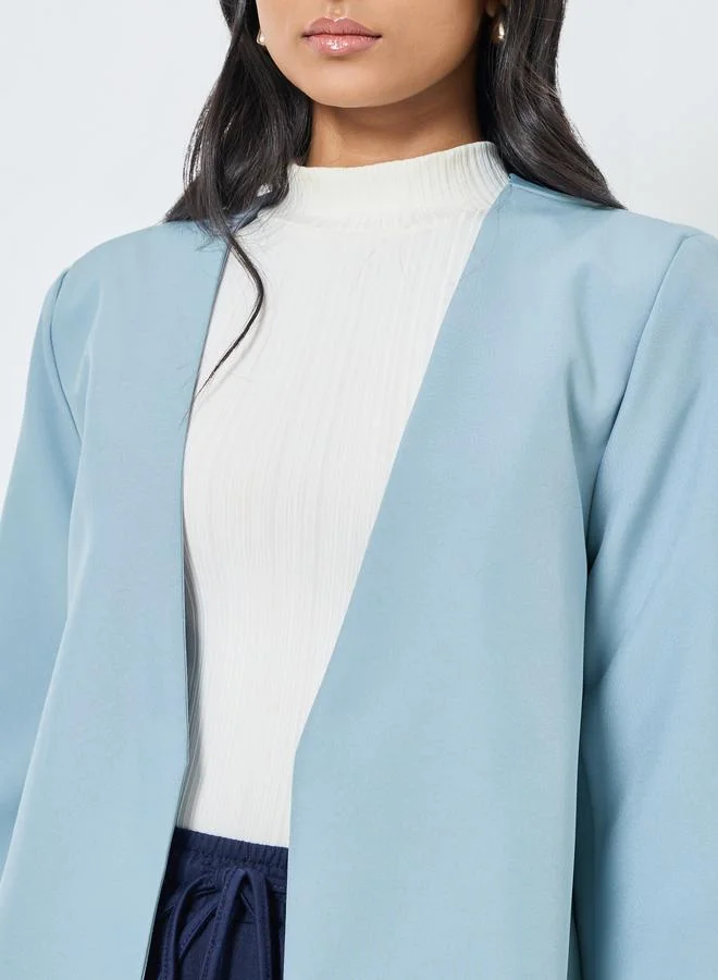 تايك تو بليزر سادة بقصة عادية