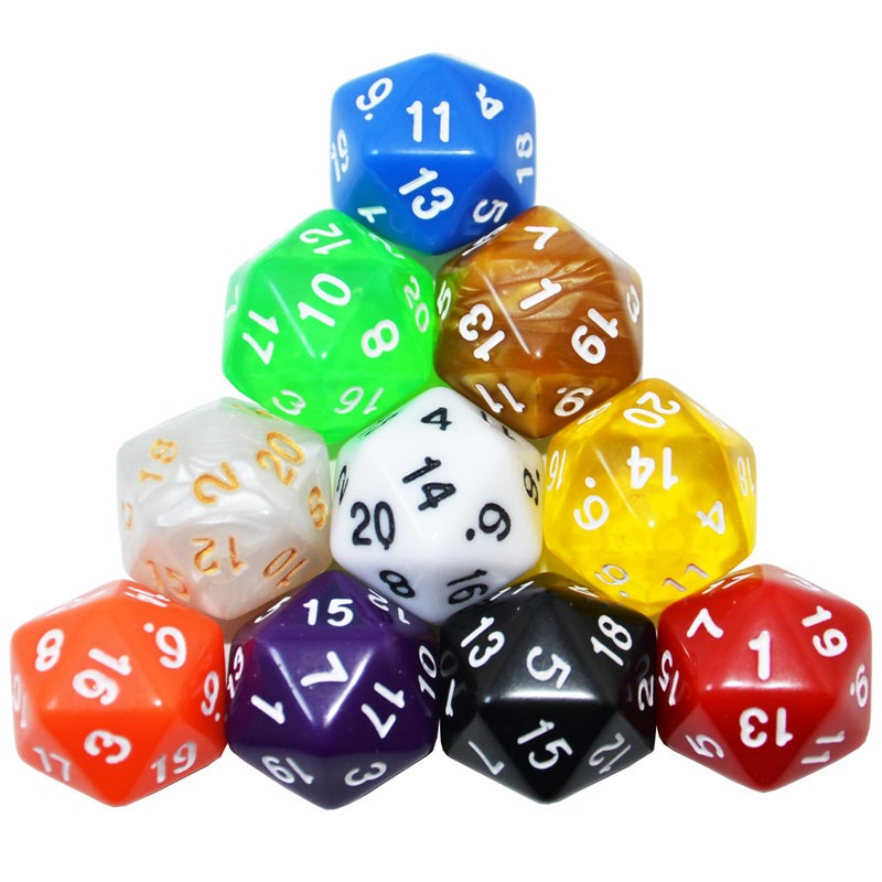 SmartDealsPro 10-Pack 20 Sided Dice D20 Polyhedral Dice for DND RPG MTG Table Game (Color 1) - Image 3