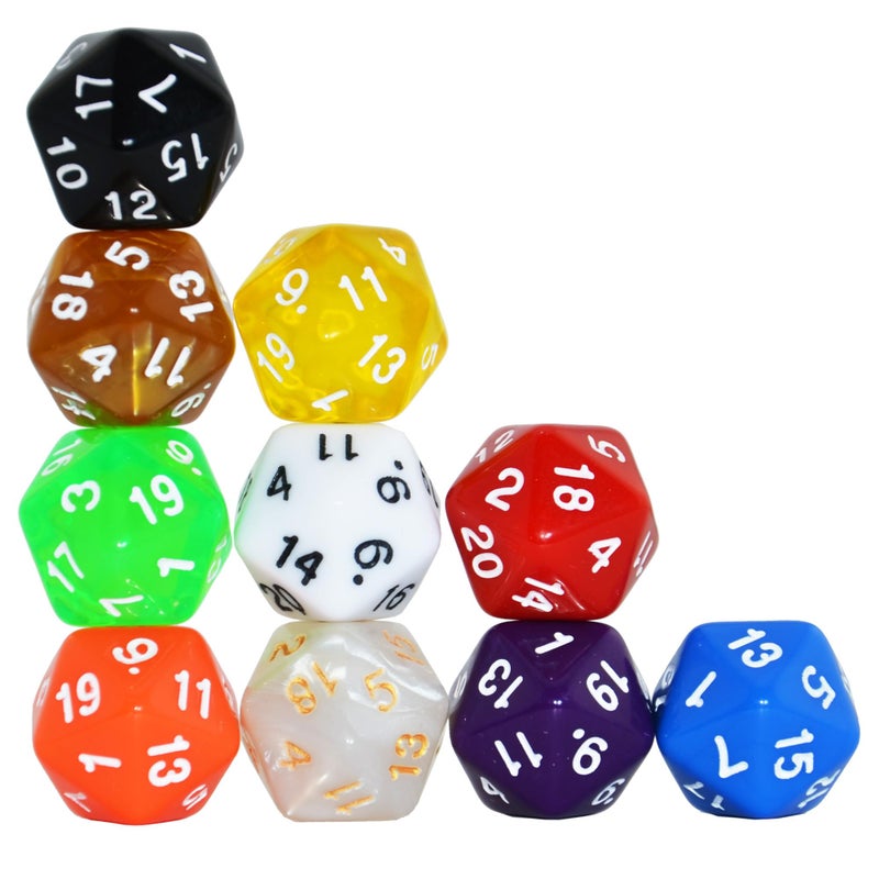 SmartDealsPro 10-Pack 20 Sided Dice D20 Polyhedral Dice for DND RPG MTG Table Game (Color 1) - Image 4